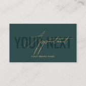 Carte De Rendez-vous Moderne professionnel vert votre prochain (Devant)