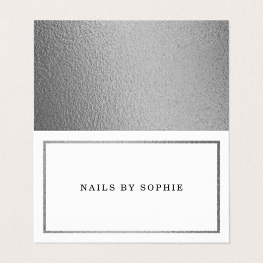 Carte de rendez-vous moderne Silver Foil Calendrie (Extérieur déplié)