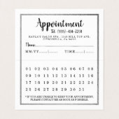 Carte de rendez-vous moderne Silver Foil Calendrie (Intérieur déplié)