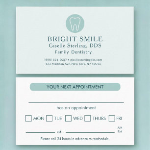 Carte de rendez-vous moderne turquoise clair pour