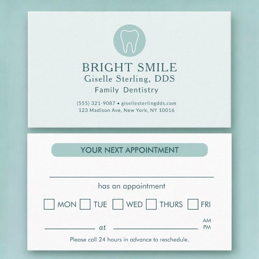Carte de rendez-vous moderne turquoise clair pour 