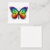 Carte De Rendez-vous Monarque papillon arc-en-ciel (Devant / Derrière)