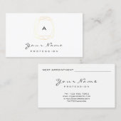 Carte De Rendez-vous Monogram Dandelion Diamond White Gold Blogger (Devant / Derrière)