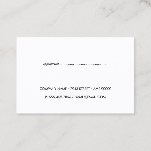 Carte De Rendez-vous Monogram Gold Damask Patte Gold Frame (Dos)