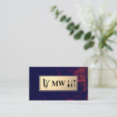 Carte De Rendez-vous Monogram Gold Stylish Mystique (Debout devant)