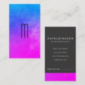 Carte de rendez-vous Monogram Vibrant Colors (Devant / Derrière)