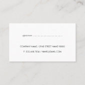 Carte De Rendez-vous Monogramme des rayures (carte de rendez-vous) (Dos)