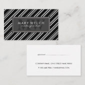 Carte De Rendez-vous Monogramme des rayures (carte de rendez-vous) (Devant / Derrière)