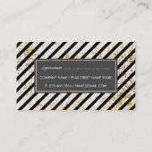 Carte De Rendez-vous Monogramme Gold Grunge Stripes (carte de rendez-vo (Dos)