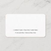 Carte De Rendez-vous Monogramme noir blanc rayures (Dos)