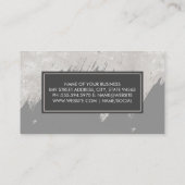 Carte De Rendez-vous Monogramme | Texté | Texture brossée (Dos)