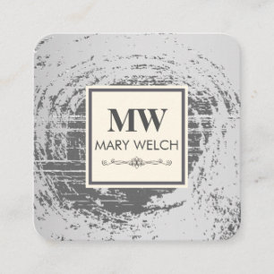 Carte De Rendez-vous Monogramme Texture rustique