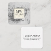 Carte De Rendez-vous Monogramme Texture rustique (Devant / Derrière)