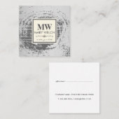 Carte De Rendez-vous Monogramme Texture rustique Elément fantaisie (Devant / Derrière)