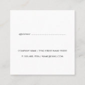 Carte De Rendez-vous Monogramme Texture rustique Elément fantaisie (Dos)