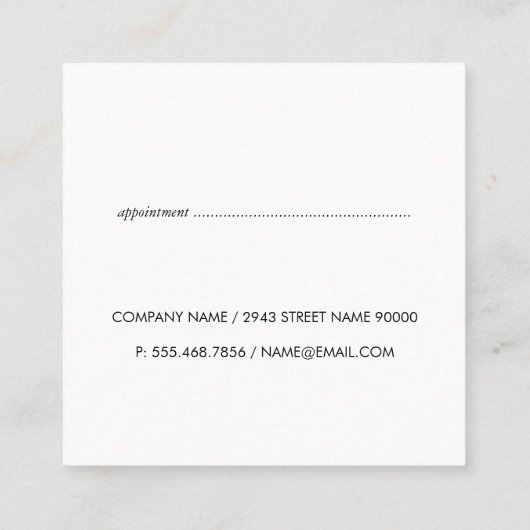 Carte De Rendez-vous Monogramme Texture rustique Elément fantaisie (Dos)