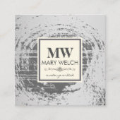 Carte De Rendez-vous Monogramme Texture rustique Elément fantaisie (Devant)