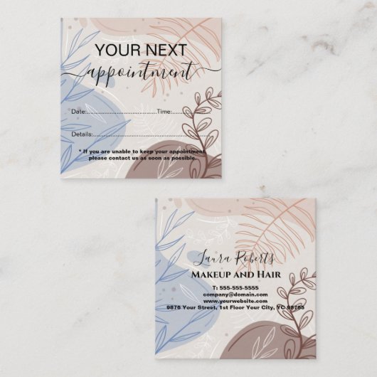 Carte De Rendez-vous Monstère tropicale boho moderne (Devant / Derrière)