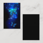 Carte De Rendez-vous Morpho Butterfly in the Dark Background (Devant / Derrière)