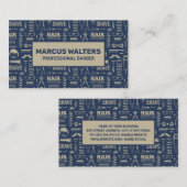 Carte De Rendez-vous Motif Barber Tools (Devant / Derrière)