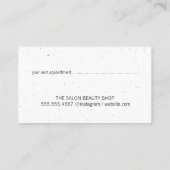 Carte De Rendez-vous Motif Boho | Huile d'argent broyée (Dos)