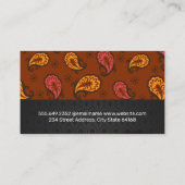 Carte De Rendez-vous Motif Brown Paisley (Dos)