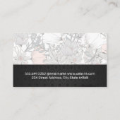 Carte De Rendez-vous Motif de fleurs botaniques (Dos)