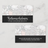 Carte De Rendez-vous Motif de fleurs botaniques (Devant / Derrière)