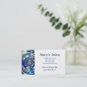 Carte De Rendez-vous Motif d'ondulation d'élément d'eau (Debout devant)