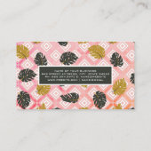 Carte De Rendez-vous Motif Monstera Leaf | Géométrique | Aquarelle (Dos)