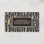 Carte De Rendez-vous Motif Pièces d'échecs (Dos)