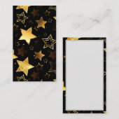 Carte De Rendez-vous Motif sans couture avec étoiles d'or (Devant / Derrière)