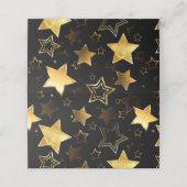 Carte De Rendez-vous Motif sans couture avec étoiles d'or (Extérieur déplié)