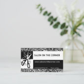 Carte De Rendez-vous Motif sauvage d'empreinte de léopard de ciseaux (Debout devant)