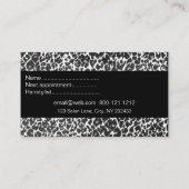 Carte De Rendez-vous Motif sauvage d'empreinte de léopard de ciseaux (Dos)