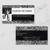 Carte De Rendez-vous Motif sauvage d'empreinte de léopard de ciseaux (Devant / Derrière)