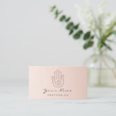 Carte de rendez-vous Namaste Joga Reflexology Pink (Debout devant)