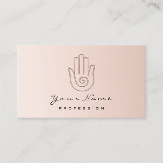 Carte de rendez-vous Namaste Joga Reflexology Pink (Devant)