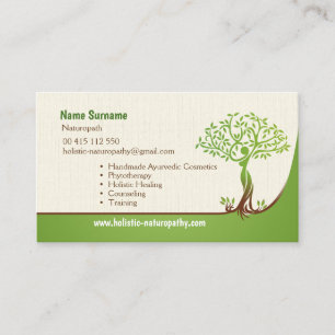 Carte De Rendez-vous Naturopathy, guérison holistique, thérapie d'aro