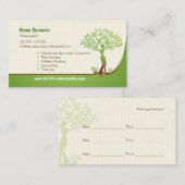 Carte De Rendez-vous Naturopathy, guérison holistique, thérapie d'arome (Devant / Derrière)