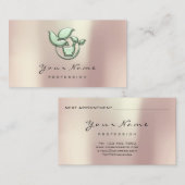 Carte De Rendez-vous Naturothérapie régime sain Ayurveda Herbal Green (Devant / Derrière)