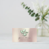 Carte De Rendez-vous Naturothérapie régime sain Ayurveda Herbal Green (Debout devant)