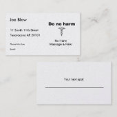 Carte De Rendez-vous Ne faites aucun mal (Devant / Derrière)