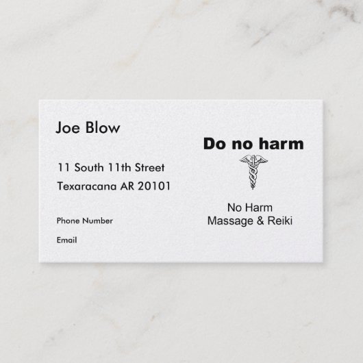 Carte De Rendez-vous Ne faites aucun mal (Devant)