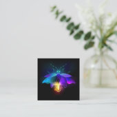 Carte De Rendez-vous Neon Firefly sur noir (Debout devant)