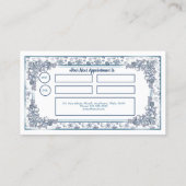 Carte de rendez-vous Noël argent blanc (Dos)