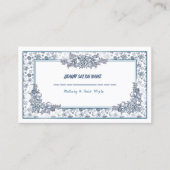 Carte de rendez-vous Noël argent blanc (Devant)