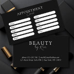 Carte De Rendez-vous Noir & Blanc, Élégant minimaliste, Salon<br><div class="desc">Moderne,  simple,  salon Carte Rendez-vous,  Noir & Blanc. Modifiez votre produit en quelques minutes en ajoutant vos données.</div>