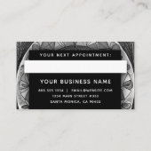 Carte De Rendez-vous Noir et blanc Sacred Moderne Élégant Professionnel (Dos)