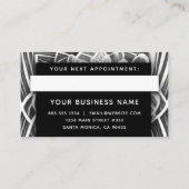 Carte De Rendez-vous Noir et blanc Sacred Moderne Élégant Professionnel (Dos)
